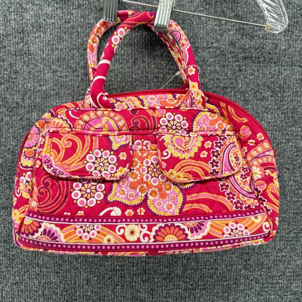 Vera Bradley Bag Lola Raspberry Fizz Quilter Paisley Satchel Handbag Boho Hippie